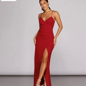Windsor High Slit Wrap Dress